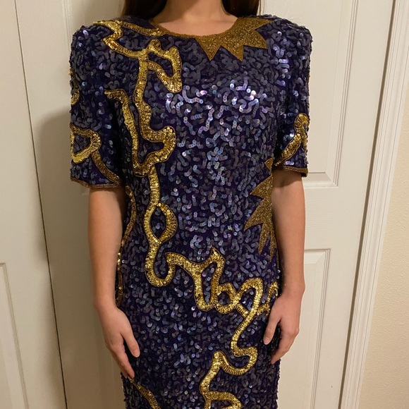 Vintage Sequin Cocktail Dress - Picture 1 of 2